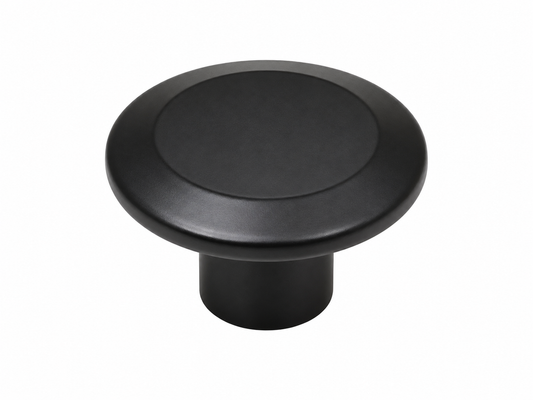 Black round knob