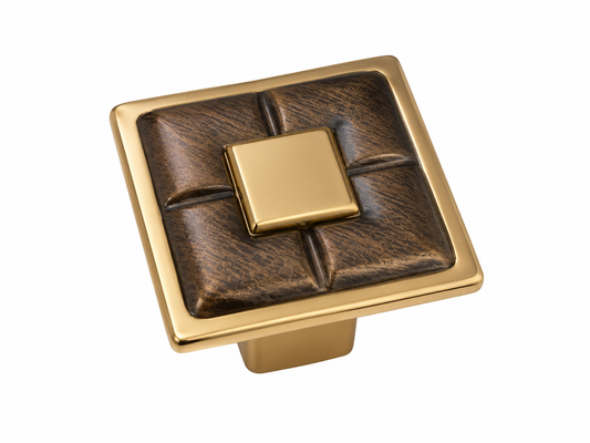 Rose gold square knob