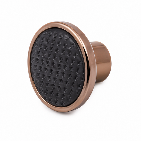 Rose gold round knob